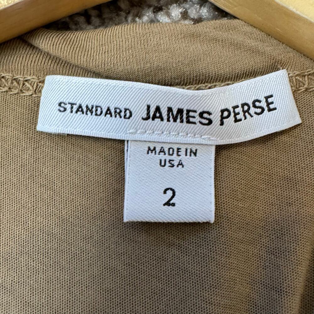 James Perse Racerback Ruched Tank Dress Size 2 (medium) Taupe Summer Vaca Slub - Picture 6 of 13